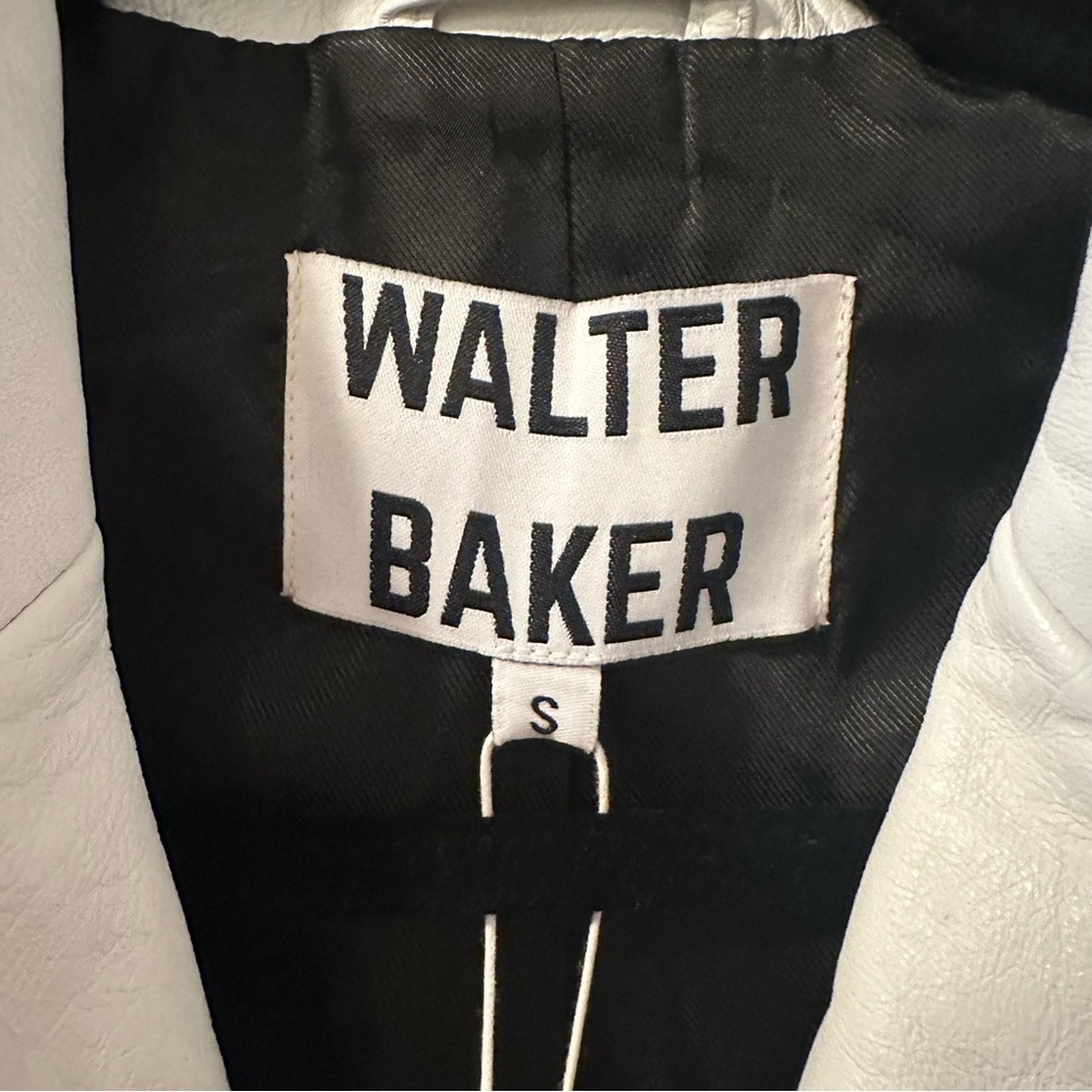 NWT Walter Baker Womens  Marley Leather Blazer reg $698 size small - Picture 8 of 14